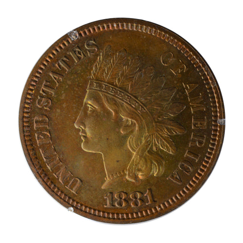 US - Indian Cent Penny 1881 PR-63-BN PCGS - Proof Coin