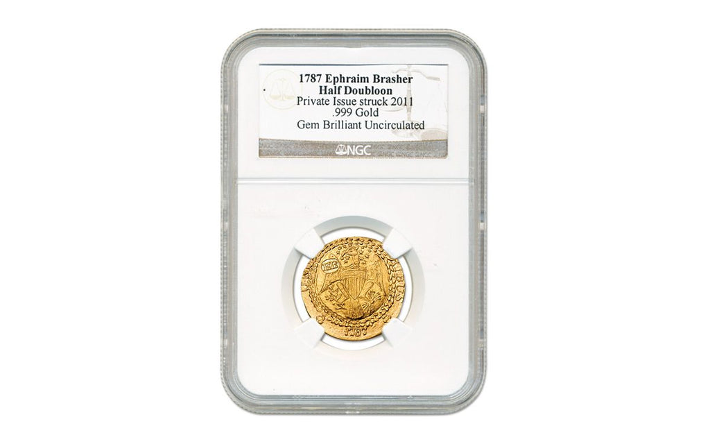 DEAL! US 1787 (2011) Gold Ephraim Brasher Half Doubloon Gem BU NGC