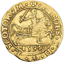 James VI. 1567-1625. Rider 1594, Edinburgh. Seventh Coinage - Gold Coin - AU50 NGC
