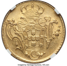 Brazil - Jose I gold 6400 Reis 1768-R AU58 NGC