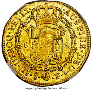Chile - Ferdinand VII gold 8 Escudos 1815 So-FJ MS61 NGC