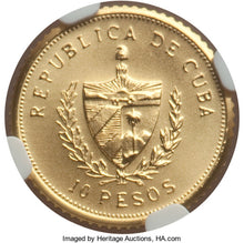 Cuba - Republic gold 10 Pesos 1988 MS69 NGC