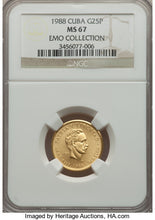 Cuba - Republic gold 25 Pesos 1988 MS67 NGC