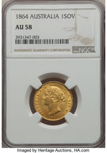 Australia - Victoria gold Sovereign 1864-SYDNEY AU58 NGC