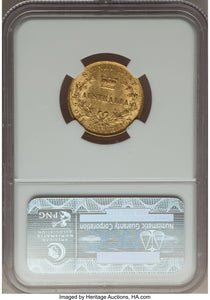 Australia - Victoria gold Sovereign 1864-SYDNEY MS61 NGC