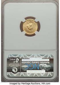 Cuba - Republic gold 10 Pesos 1988 MS69 NGC