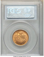 Sweden: Oscar II gold 20 Kronor 1878/7-EB MS65 PCGS