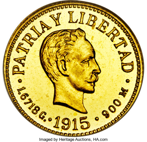 Cuba - Republic gold Proof Peso 1915 PR64 NGC